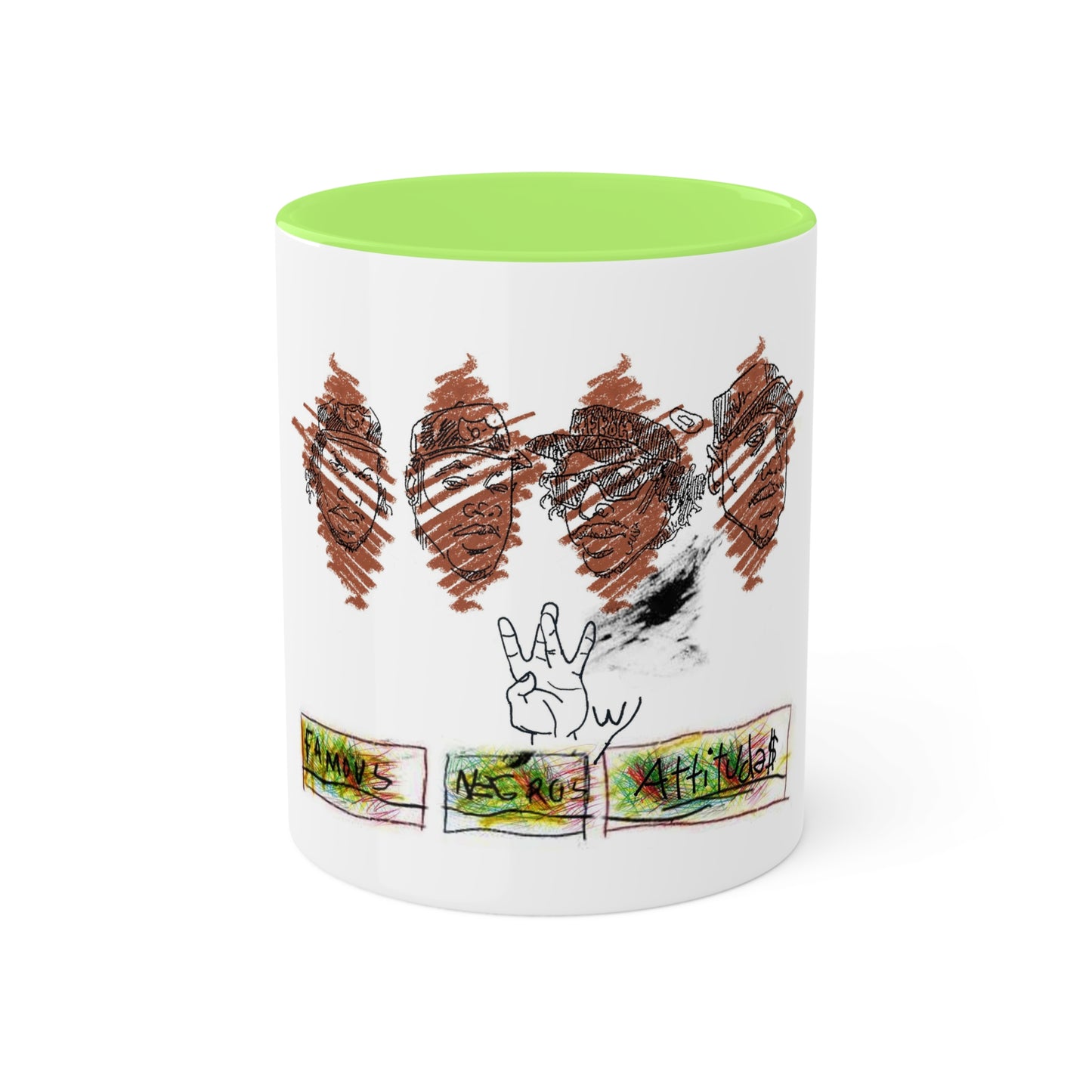 Famous Negro Rappers with an attitude #2 - Colorful Mugs, 11oz